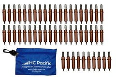 50 each C1/8 Cleco Fasteners & Pouch (Drill Size #30, Grip 0-1/4″) Made in USA