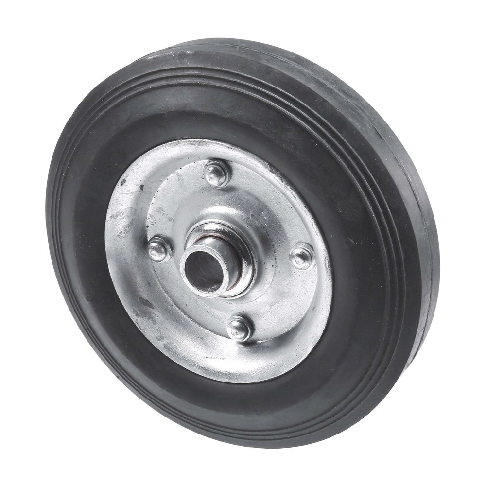Chain Link 6″ Solid Black Rubber Wheel for Residential Gates- Helper Wheel
