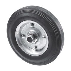Chain Link 6″ Solid Black Rubber Wheel for Residential Gates- Helper Wheel