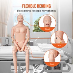 VEVOR Male/Female Manikin Model Anatomical Nursing Training Patient Care Teach