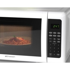 Emerson Mw7302W Compact Countertop Microwave Oven Touch Control Led Display