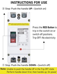 200 Amp DC Breaker, 500V Battery Disconnect Switch for Main Power, Solar, UPS…