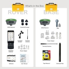 SMA26 Pro 4G RTK GNSS Receiver 1cm GPS Base Rover Colletcor Pole Tribrach Tripod