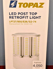 TOPAZ LED POST TOP RETROFIT LIGHT BULB REPLACEMENT LAMP LPT/27/850/E26/G2-74