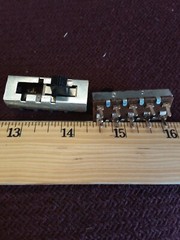 Four position, double contacts, slide switch. many wired configurations, NOS!
