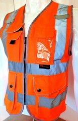 Class 2 Hi Visibility Reflective Orange Safety Vest (Small to 2XL)