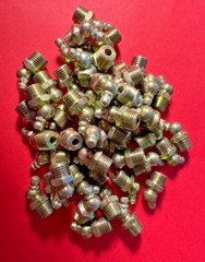 1/4-28 Quality Brass 45 Degree Grease Zerk Nipple Fitting 100 pc MIZE Z945A