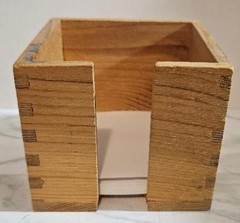 ACE SURGICAL PROMO SQUARE WOOD DESK TOP STICKY NOTE HOLDER DISPENSER STORAGE BOX