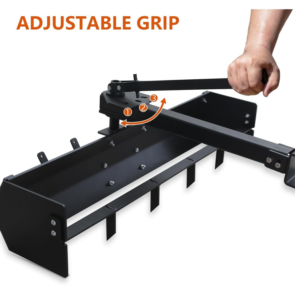 42″ Tow Behind Box Scraper Lawn Tractor Attachments with Tractor Box Blade Hitch