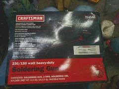 Craftsman 230/150W Dual-Wattage Heavy-Duty Corded Soldering Gun Kit 954046