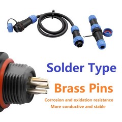 SP21 2/3/4/5Pin Docking Cable Connector Plug & Socket Waterproof Soldering Joint