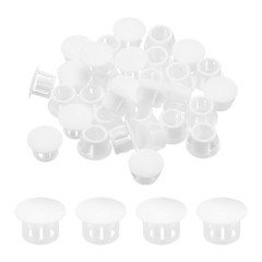 64 PCS 11mm 7/16 Inch White Plastic Hole Plugs Flush Panel Insert End Cap