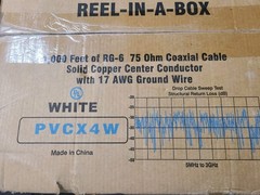 Perfect Vision 1000 Feet Single RG-6 75 Ohm Coaxial Cable Solid Copper REEL READ