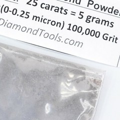 TechDiamondTools Diamond Powder 100,000 Grit 0-0.25 Microns, 25 cts = 5 Grams