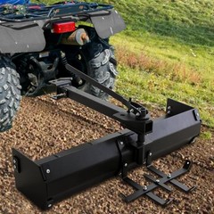 Tow Behind Box Scraper Lawn Tractor Attachments for ATV UTV Tractor Mower Black