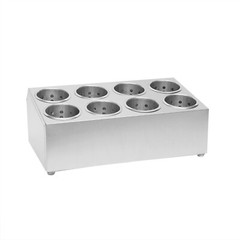 8 Compartment Stainless Steel Flatware Holder Commercial Silverware Organizer