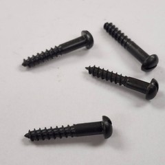 #8 x 1″ Round Head Slotted Wood Screws Black Phosphate Finish 100 pcs.