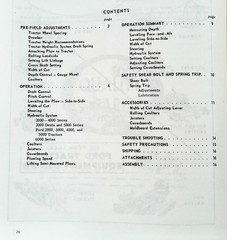Ford Series 101 Plow Operators Owners Manual Adjustments Operation Assembly