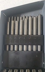HUOT Decimal Blank Drill/Punch Alphabet Index A-Z .234 To .413 26 Piece Set USA