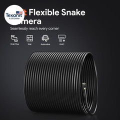 50Ft Sewer Camera, 1080P HD Triple Lens Borescope, 5″ IPS Screen Endoscope with