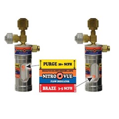 Uniweld NV1 Nitrogen Flow Indicator Nitro Vue 1/4 inch Flare Fittings Single-Gas