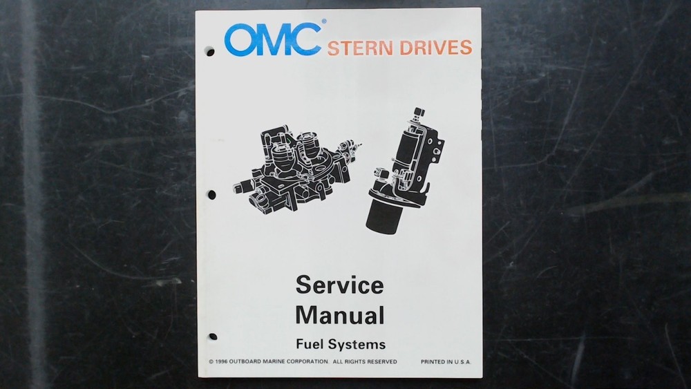 OMC Stern Drives Fuel Systems Service Manual 1996 Illustrated Diagrams