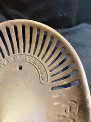 #28 CAST IRON Tractor Implement Seat WALTER A WOOD Hoosick Falls New York USA