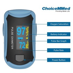 ChoiceMMed Fingertip Pulse Oximeter MD300 C29 OLED Colour Display – Adults Kids