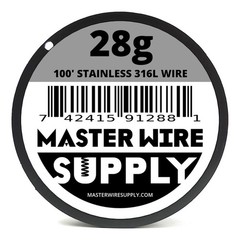MWS – Stainless Steel 316L – 100 ft – 28 Gauge – Round Wire
