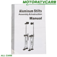 ALL-CARB 24 in – 40 in Professional Grade Adjustable Drywall Stilts Light Blue