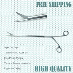 VATS Metzenbaum Super Cut Scissors CURVED , Thoracoscopy Surgical Instrument