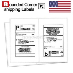 50 – 4000 8.5″ x 5.5″ Shipping Labels Rounded Corner Self Adhesive 2 Per Sheet