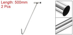 2Pcs Manhole Hook 19.7 Inch T-Shaped Lid Manhole Cover Lifter with Blunt Tip