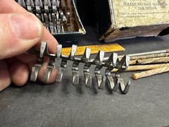 Flexible Steel Belt Lacing, Original Box, with Tool and Rawhide, Size No. 3″