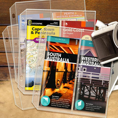 2-Pocket Folded Map Sleeves Brochure Holder Map Protector 4.5 x 11