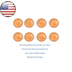 US Dental Locator Overdenture Abutment Retention Cap Male caps Inserts set