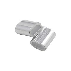 100pcs 3/32 Inch Wire Rope Sleeves Aluminum Clip Fittings Cable Crimps