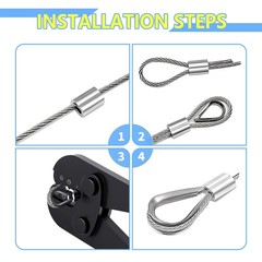 5/32 Inch Aluminum Crimping Loop Sleeve 5/32″ 4MM Cable Ferrules Crimp Loops …