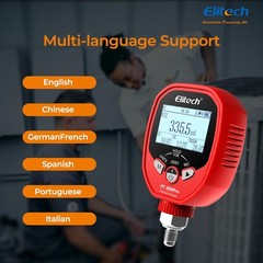 Elitech PT-800 Wireless Refrigeration Pressure Gauge HVAC A/C Manifold Gauge App