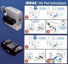 Ideal 300 Replacement Ink Pad Black Ink
