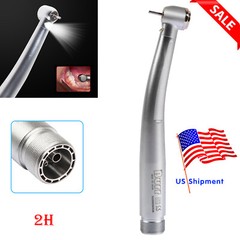 Dental Fiber Optic LED E-generator High Speed Handpiece Turbine 2 Holes Burr
