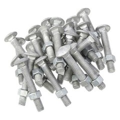 3/8 x 2 1/2″ Long Carriage Bolts with Nuts, Galvanized Steel (Pack of 25)