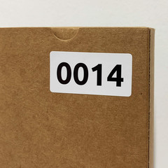 1-1000 Consecutive Number Inventory Labels Stickers Sheets, 1.5″ X 0.75″