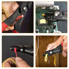 4 in 1 Wire Service Pliers Crimper Stripper Cutter Gripping for 12-20AWG Cable