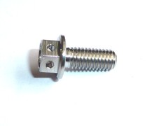 TITANIUM GRADE 5 RACE SPEC M5 HEX HEAD WITH BUILT IN WASHER CROSS DRILLED SAFETY