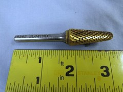 SGS Pro 1/4″ Shaft Carbide Burr, # 15265, Double Cut Tree Type, USA Made, New