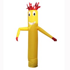 Yellow 10ft Inflatable Wacky Waving Flailing Arms Tube Man Dancing Air Puppet