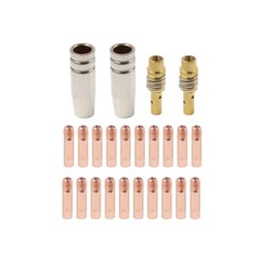 24pcs MB 15AK MIG Welding Gun Kit 030/035Contact Tip Nozzle Diffuser