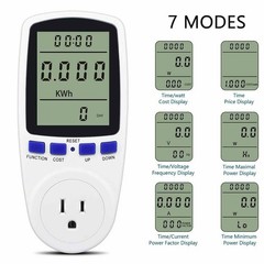 LCD Power Meter Consumption Energy Analyzer Watt Amps Volt Electricity Monitor