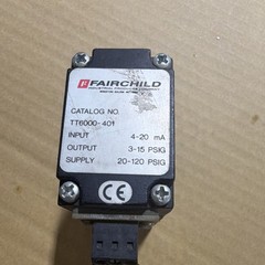 Fairchild TT6000-401 Electro-Pneumatic Transducer 4-20mA 3-15 PSIG 20-120 PSIG